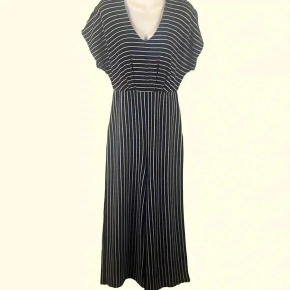 Women’s Black/White Striped Altar’d State Jumpsuit/ Romper, Small - Picture 1 of 7